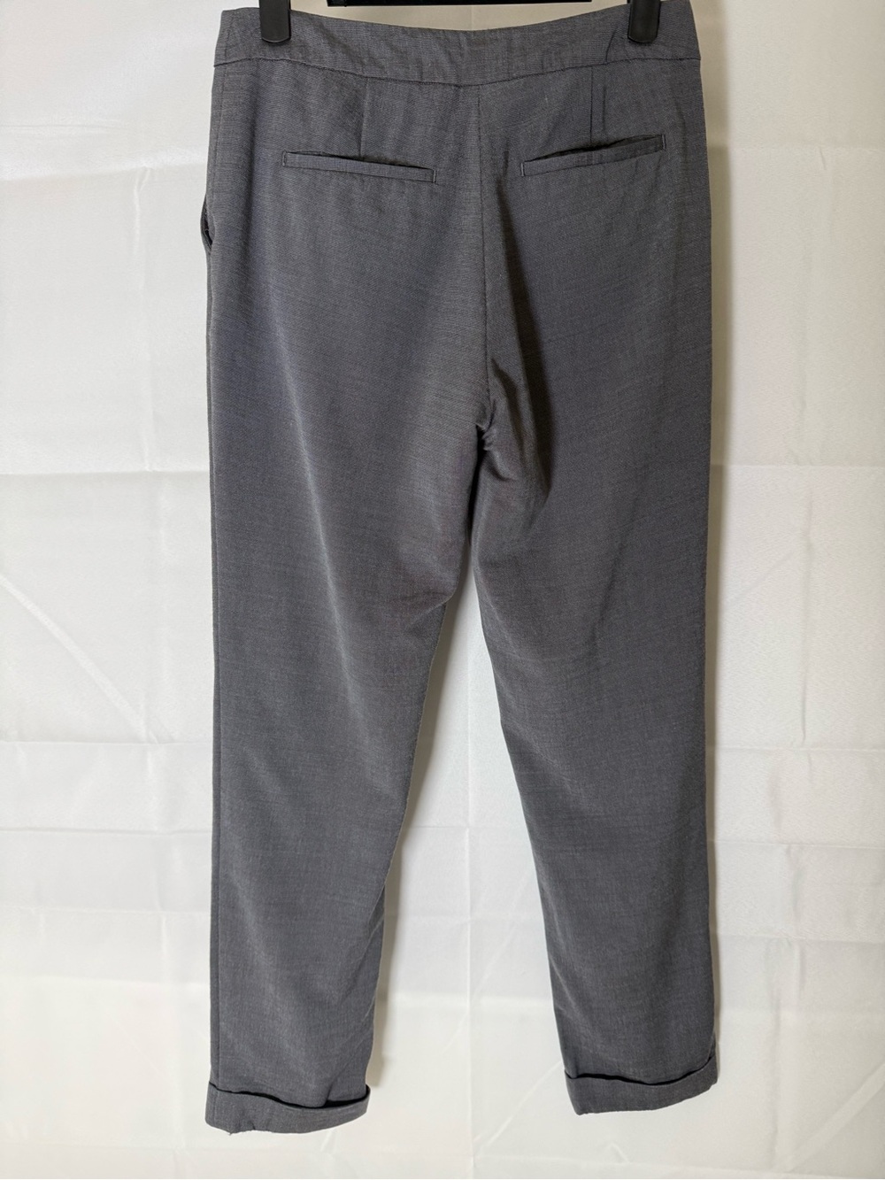 REISS Grey Wool Blend Tailored Cropped Cuff Trousers Pants US 4 - Picture 9 of 11